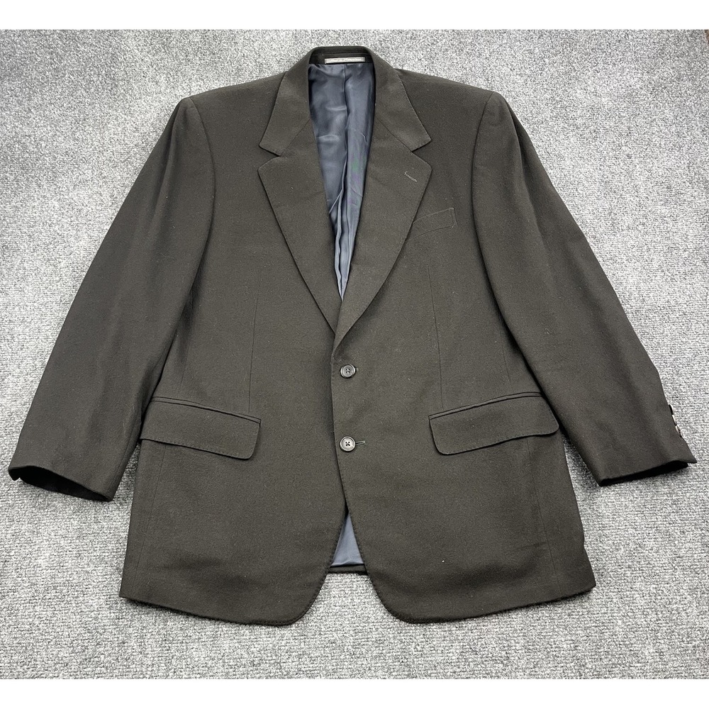 Ermenegildo Zegna Blazer Jacket 100% Cashmere Men Size 44R Sport Coat Black